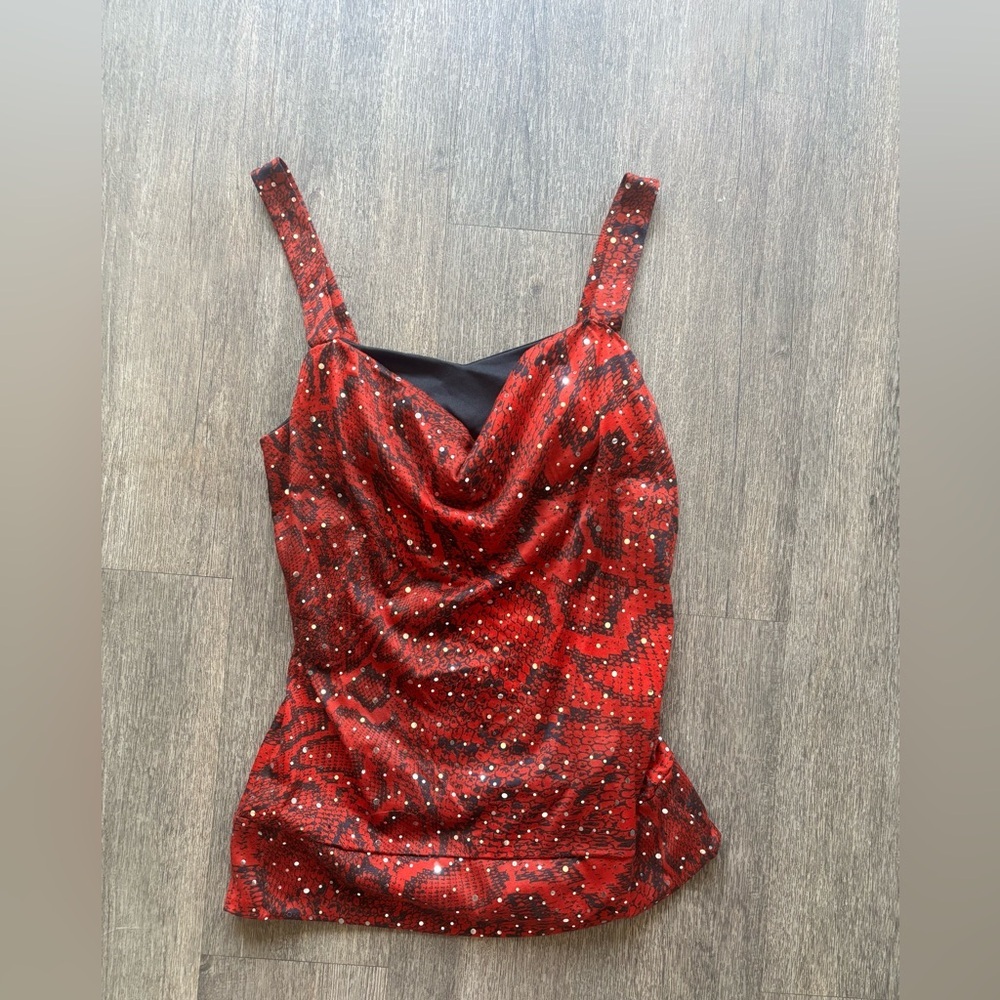 GLO Jeans Red Sequin Tank Top